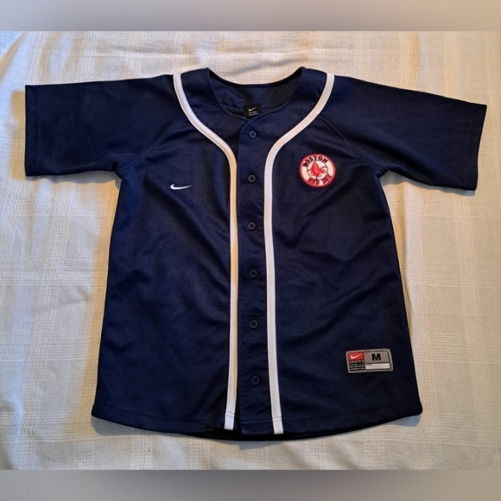 Boston Red Sox boys size Medium 12/14  jersey shirt, VGUC